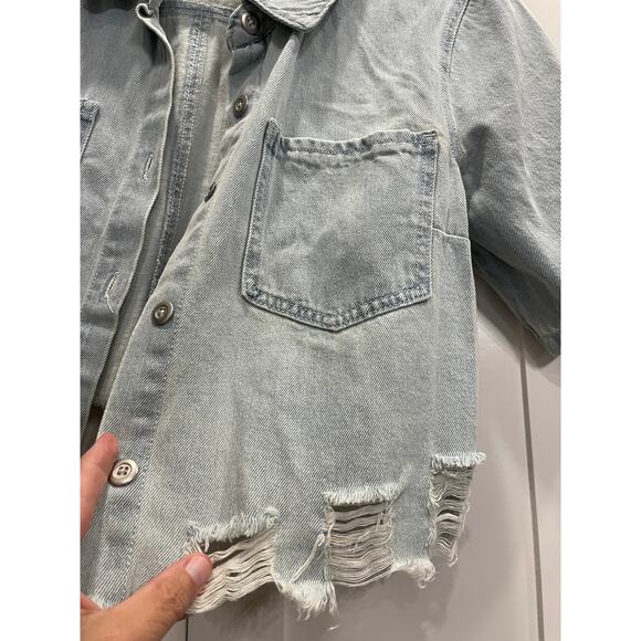 NWT NoBo  Cropped Jean shirt or jacket JR 11-13 - Picture 5 of 10